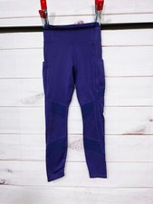 Fabletics Motion365 Womens Leggings Size XS/S Plum Color Side Pockets