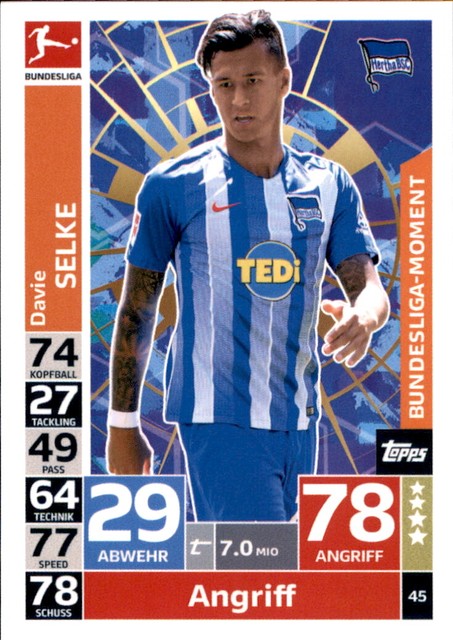 Topps Match Attax 18/19 - 45 - Davie Selke
