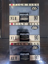 NEW Maxell XLII 90 Type II High Bias Audio Cassette Tape Lot of 3 SEALED
