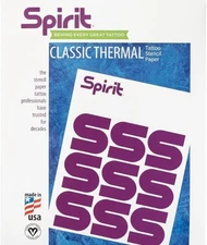 Spirit Repro FX Stencil Thermal Tattoos Transfer Copy Pages 100 Pack 8-1/2" x11"