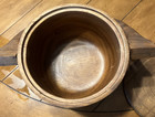 Vintage Asian ?  Wood Ice Bucket / Pot Hand Carved w/ Lid & Handle — photo 3