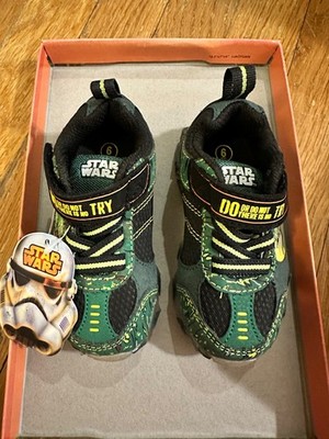 RARE Skechers Star Wars Toddler 6 Light Up Yoda Shoes Sneakers NIB Deadstock
