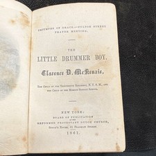 Clarence D. McKenzie The Little Drummer Boy 1861 Cloth Illus Antique Book 1st Ed