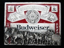 PF05118 VINTAGE 1970s **BUDWEISER KING OF BEERS CLYDESALES** BERGAMOT BUCKLE