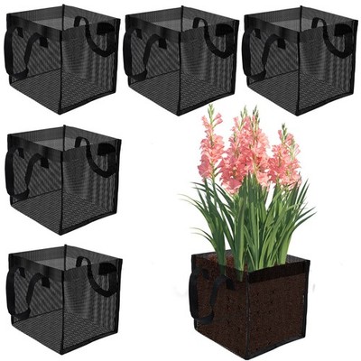 6PCS Mesh Aquatic Pond Plant Baskets, 2 Gallon Large Pond Planting Bags Reusa...