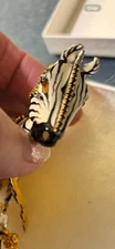 Lunch At The Ritz Vintage 3D Face Rare Zebra Brooch