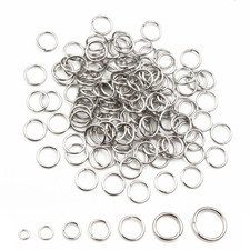 200Pcs 3-10mm Gold Stainless Steel Split Jump Rings DIY Jewelry Findings