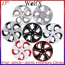 (4 Pack)15 Inch Hubcaps for 2013-2015 Honda Civic Sedan R15 Wheel Rims Cover