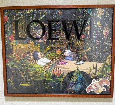 LOEWE Howl's Moving Castle Shopper Framed Art Gift Decor Used