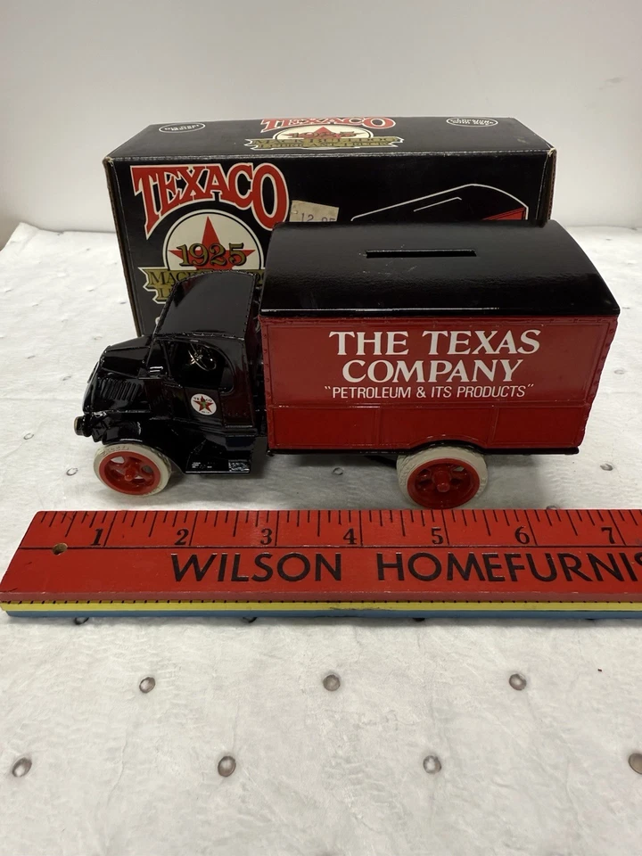 Banco diecast vintage Texaco ERTL 1925 Mack Bulldog Truck Bank #6 nuevo en caja Foto 2 de 4