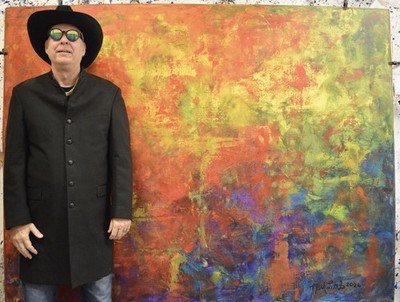 Mark Little Original Giant Canvas Painting 84 X62  (7 Foot) Abstract Modern XL