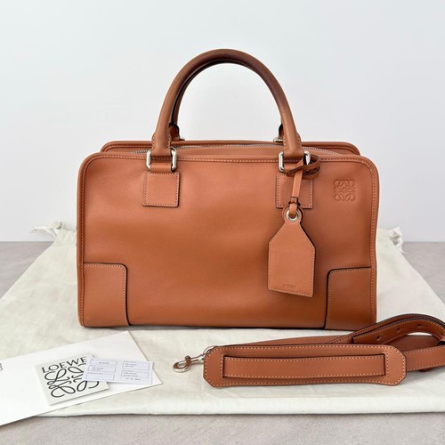 LOEWE Amazona 36 Tan 2 Way Handbag Anagram 922743