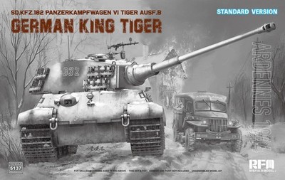 RYEFIELD 5137 1/35 Sd.Kfz.182 Panzerkampfwagen VI Ausf.B King Tiger Ardennes1944