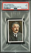 1928 JASMATZI DIE WELT IN BILDERN SERIE 75 #1 ALBERT EINSTEIN PSA 7