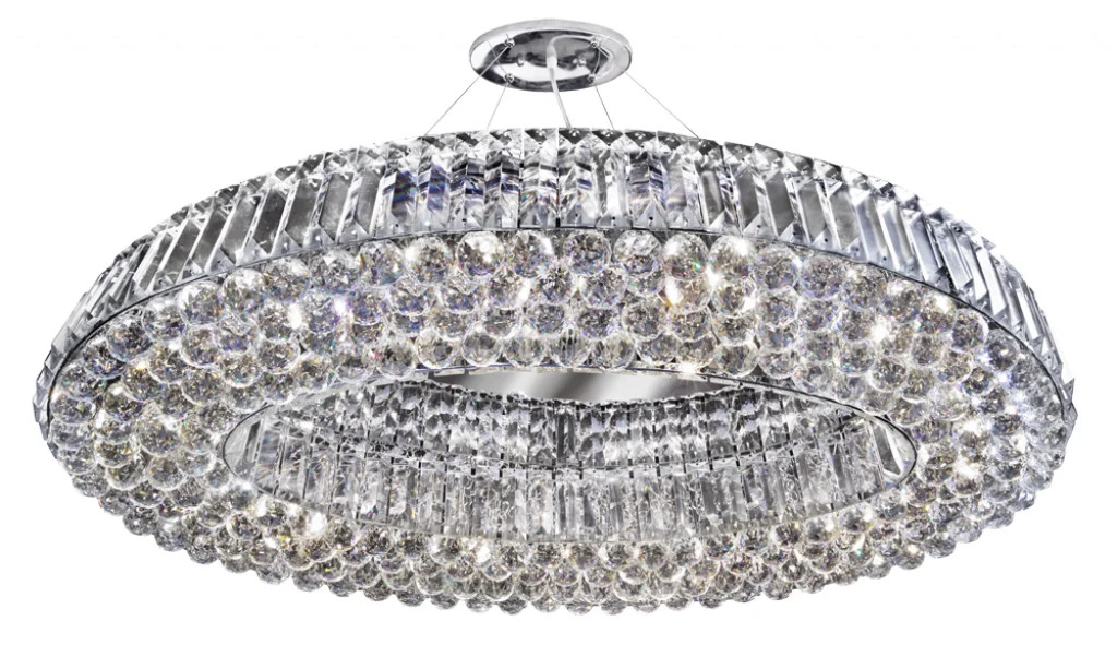 Ceiling Light Silver Vesuvius 10 Chrome Oval Searchlight 9291CC