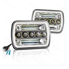 Pair H6054 5x7 7X6 LED Headlights Sealed High/Low Beam Compatible with Chevy