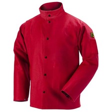 Black Stallion FR9-30C TruGuard 200 FR Cotton Welding Jacket Red Large