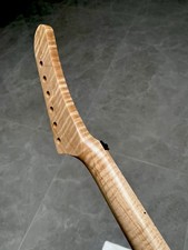 Banana reverse Headstock Floyd 24Fret natural Flame Maple Electric guitar Neck