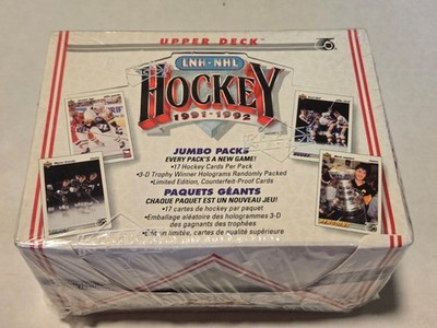 1991-92 Upper Deck Hockey Factory Sealed Jumbo Box Gretzky Hull Hasek Selann