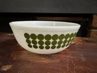 Vintage MCM Pyrex Green New Dot Bowl #404 Nesting Mixing Bowl 4 qt Large - NICE