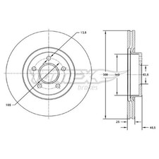 2x Bremsscheibe vorne für Volvo V50 545 | 26205455