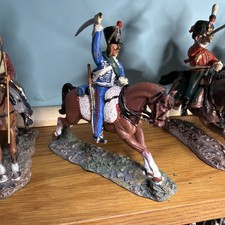 DEL PRADO NAPOLEONIC WARS TROOPER, FRENCH HUSSARS 1813 PAINTED METAL FIGURE