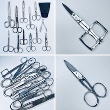 12pc Vintage Sheffield Scissors Job Lot Wostenholm Cowlishaw Nogent IXL Antique