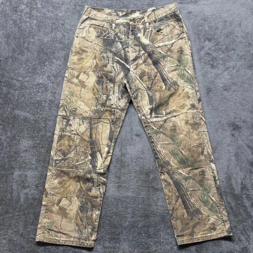 Vintage Wrangler Pants Mens 36x32 (fits 35x30) Realtree Camo Hunting Denim - Image 2 of 4