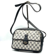 Vintage Gucci Shoulder Bag PVC Leather Navy Authentic Vintage Gucci Shoulder Bag PVC Leather Navy Authentic - Image 1