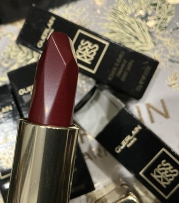 Guerlain Paris Kiss Kiss Matte Hydrating Plumping Satin Lipstick Red Jewel