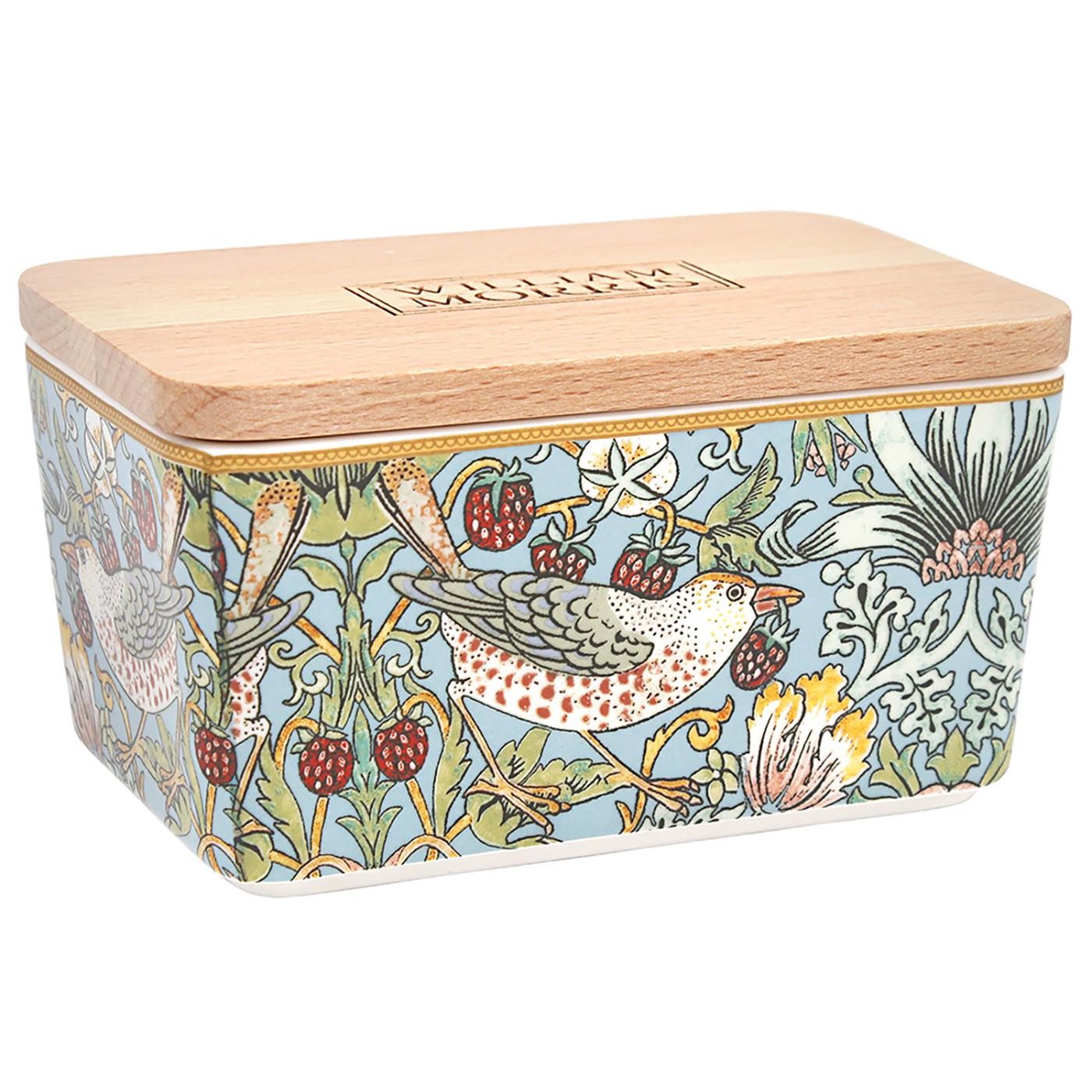 The Leonardo Collection William Morris Strawberry Thief Butter Dish