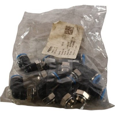 (Pack of 8) NEW Festo 186122 Fittings | QSL-G1/4-10 | G1/4 Thd | 10mm Tube 