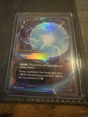 1x Siphon Power - 266/298 - Epic - Foil NM-Mint Riftbound TCG: Origins Riftbound