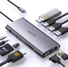 11-in-1 USB C Hub Multiport Adapter, USB C Docking Station with 4K HDMI, VGA ...