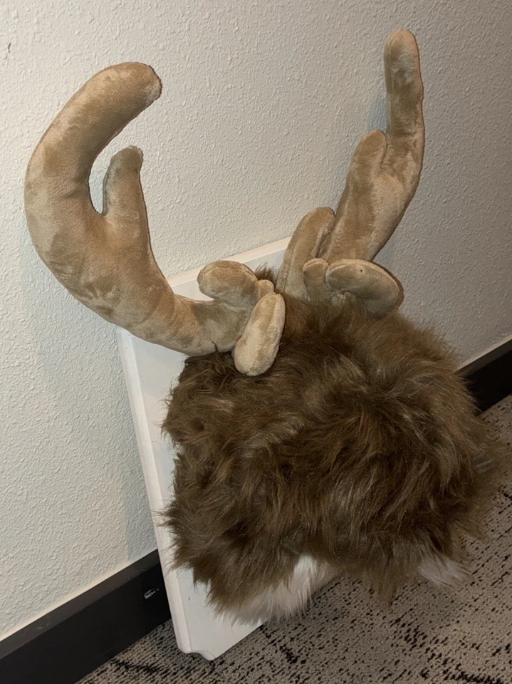 Adorable Claraloo Stuffed Moose Head Wall Mounted Nursery Decor - Image 3 of 4