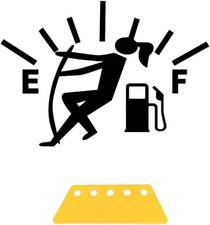 Funny Car Fuel Tank Sticker, Waterproof High Gas Consumpt Color: Female, Black