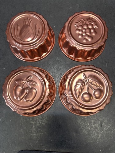 Copper Tone Fruit Gelatin Cake Molds 4