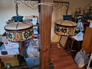 Rare Vintage Colt 45 Beer Set Of 2 8 X 7 Wall Mount Hanging Lights Bar Man Cave