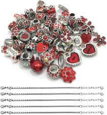 40Pcs Jewelry Making Charms Rhinesotone Beads Assorted Colors and Styles Randoml