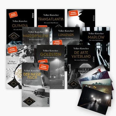 Volker Kutscher / Die Babylon-Berlin-Serie Band 1-10 plus 1 exklusives Postk ...