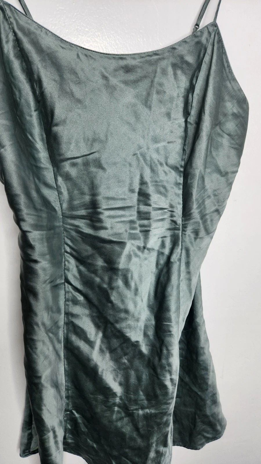 UNDERCOVER Abito Victoria's Secret vintage anni 2000 seta spaghetti strap slip taglia S grigio