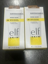 2 X e.l.f. SKIN Suntouchable Whoa Glow SPF 30 Sunscreen Makeup Primer Exp.08/25