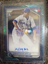 KENDRY ROJAS 2024 Bowman Chrome Blue Reptilian Refractor Auto 029/150 1st