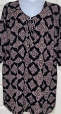 LS Boho Dress By Charlotte Russe 2X Peasant Pullover Paisley 22 24 Lightweight