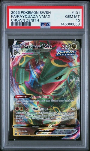 PSA MISLABEL *READ* | POKEMON CROWN ZENITH #102 FULL ART/RAYQUAZA VMAX PSA 10