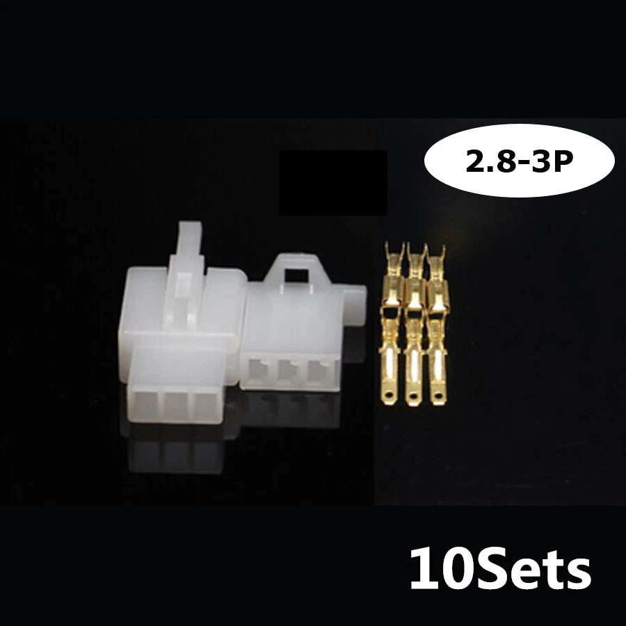 50 X Terminal Conector Crimpado Cable Eléctrico Coche 2.8mm 2 3 4 6 9 Pin con Gancho Foto 4 de 4