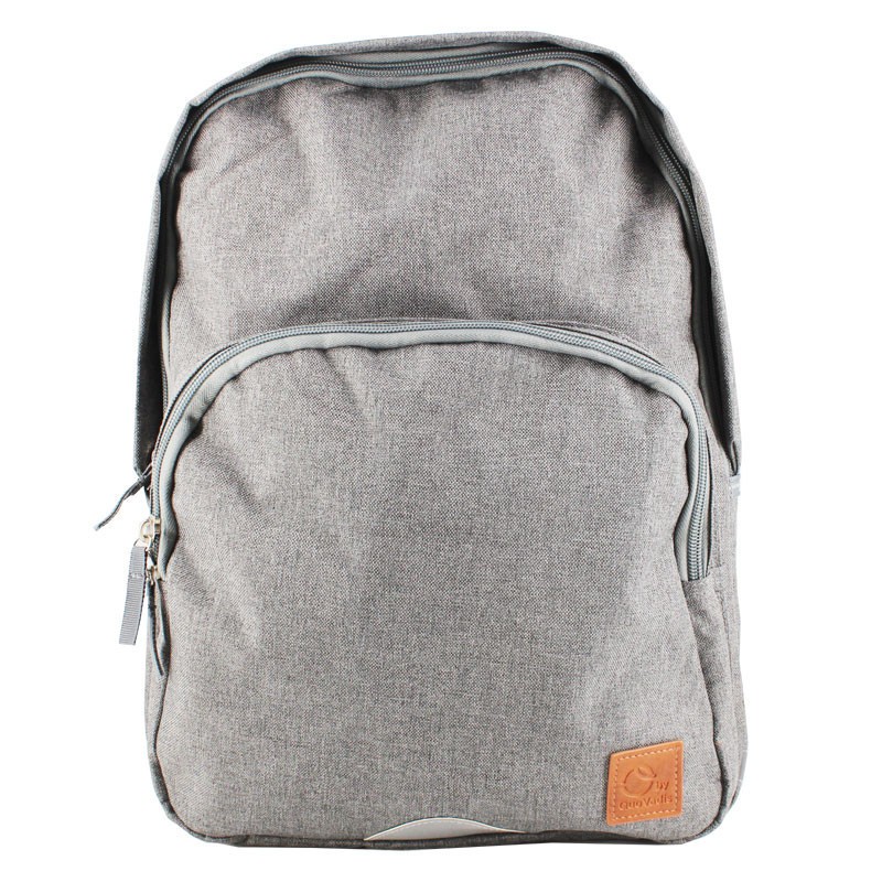 Sac à dos scolaire gris Quo Vadis 2 compartiments pour classeur A4 de lycéen