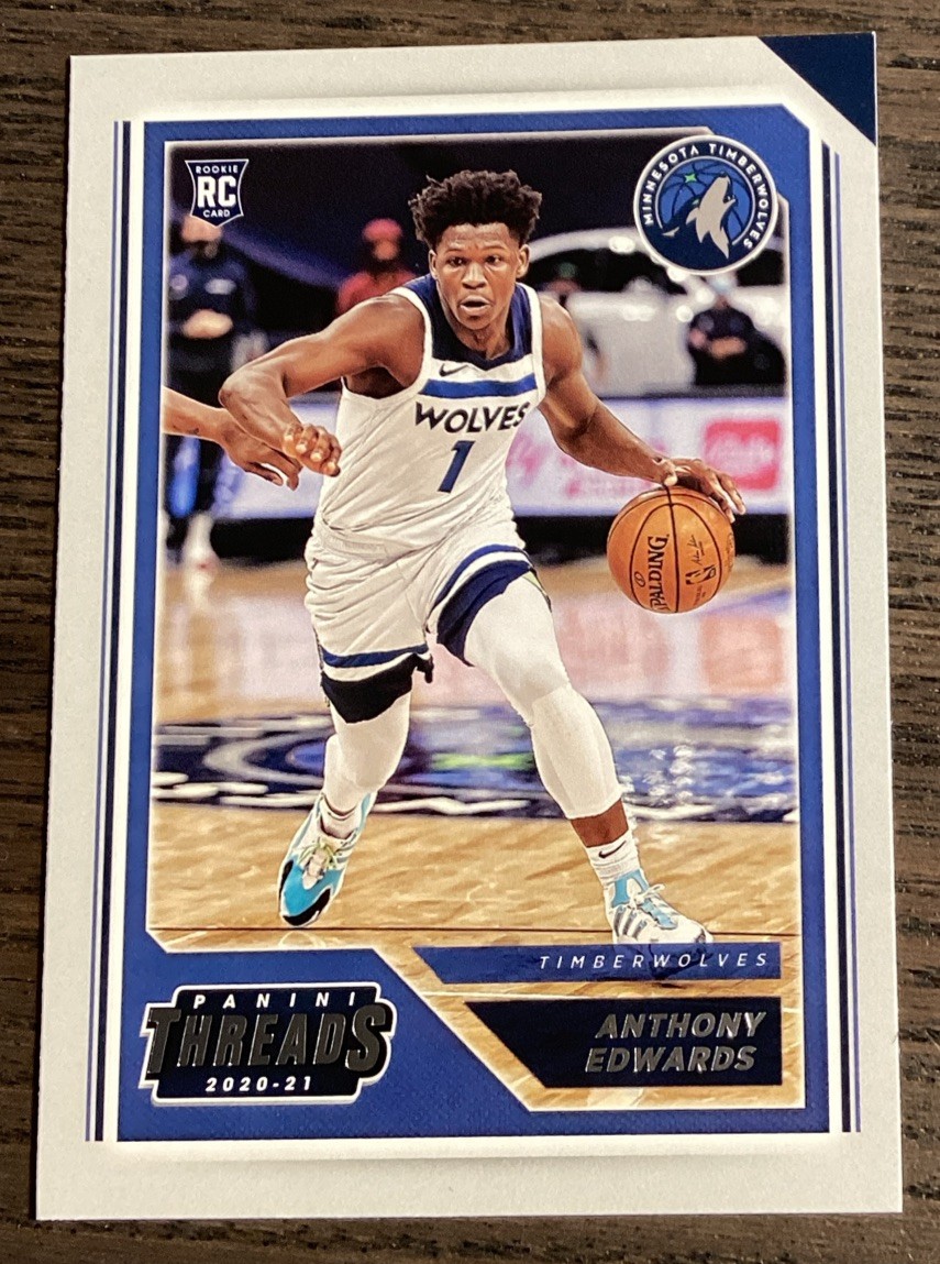 2020-21 Chronicles Anthony Edwards Threads Rookie RC #87 Timberwolves