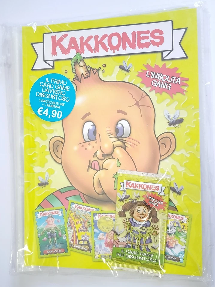 Kakkones Cards Game Set Completo 96 Cards + Raccoglitore Sgorbions GPK - Immagine 4 di 4