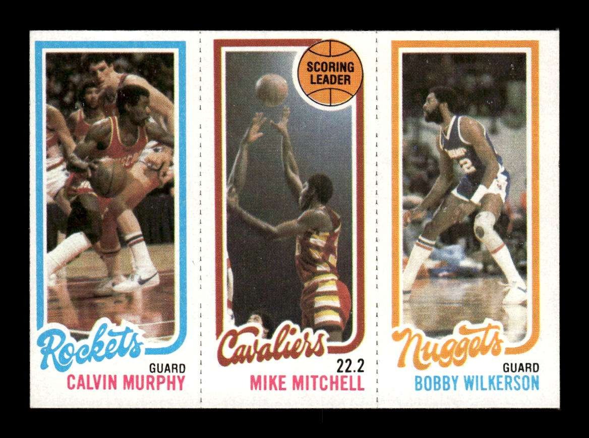 Calvin Murphy 1980-81 Topps #80/51/108 (w/Mike Mitchell, Bobby Wilkerson)